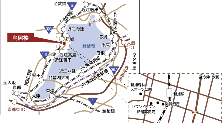 滋賀県琵琶湖マップ